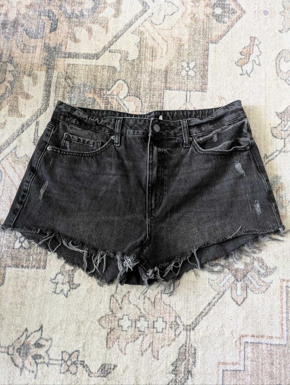 Dynamite Black Denim High Waisted Shorts